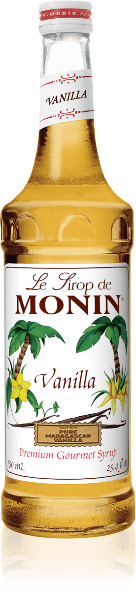 Monin Vanilla Flavoring Syrup 750mL Glass Bottle