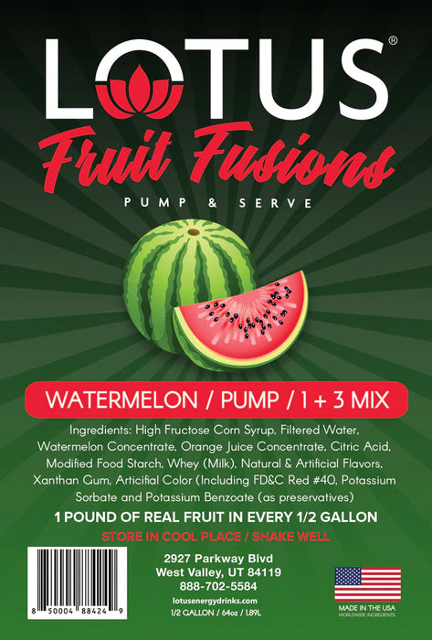 Lotus Energy Watermelon Fruit Fusions Concentrates 64oz Bottle