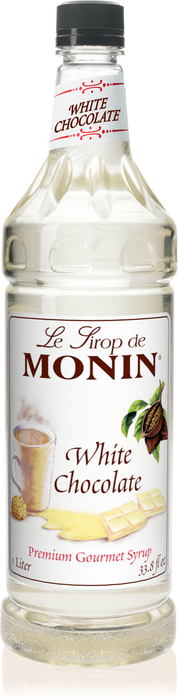 Monin White Chocolate Flavoring Syrup 1L Plastic Bottle