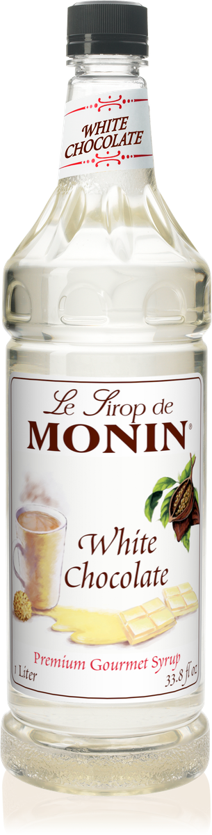 Monin White Chocolate Flavoring Syrup 1L Plastic Bottle