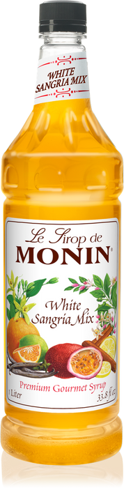 Monin White Sangria Mix Flavoring Syrup 1L Plastic Bottle