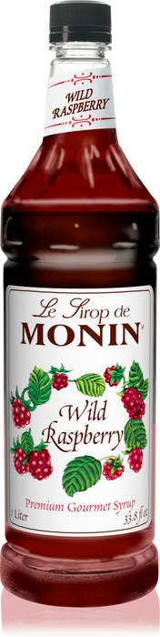 Monin Wild Raspberry Flavoring Syrup 1L Plastic Bottle