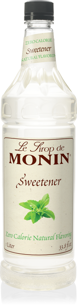Monin Zero Calorie Natural Sweetener Syrup 1L Plastic Bottle